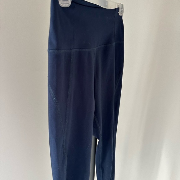 Girlfriend Collective Blue High-Waisted Leggings - Picture 4 of 7